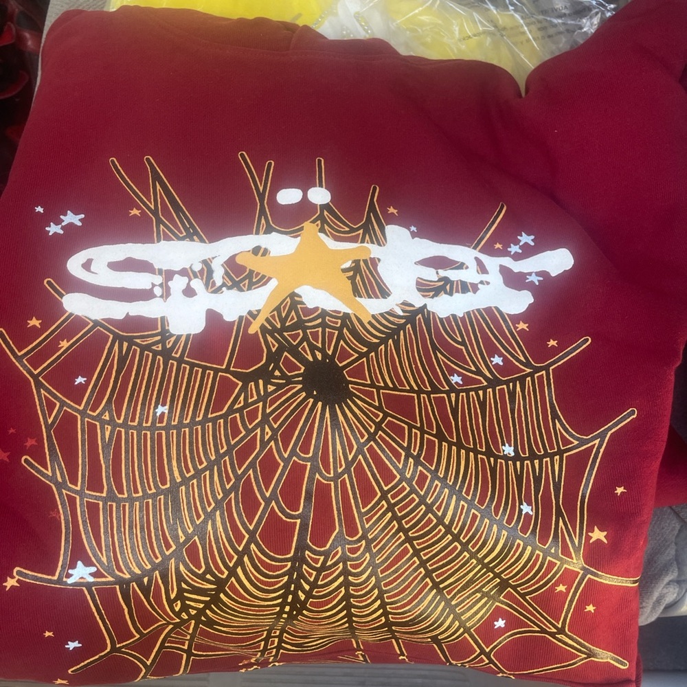 Maroon sp5der hoodie
